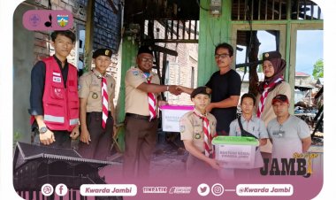 Kwarda Jambi Peduli Korban Bencana Kebakaran di Tanjung Jabung Barat