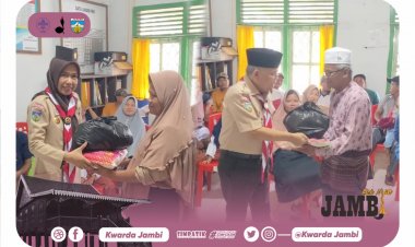 KWARDA JAMBI SERAHKAN BANTUAN KEPADA KORBAN BENCANA BANJIR DI MERANGIN