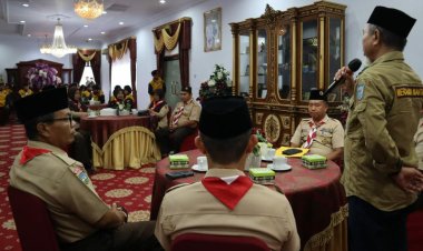 Kamabicab Gerakan Pramuka Merangin Lepas Keberangkatan Peserta Raimuna Daerah Jambi