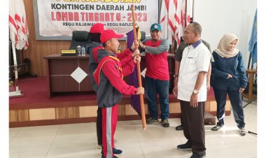 Kwarda Jambi Sambut Kedatangan Kontingen Daerah Jambi LT V
