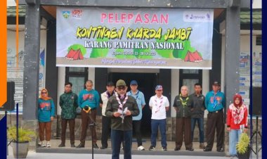 Upgrade Pelatihan Kepramukaan, Kwarda Gerakan Pramuka Jambi Kirim Kontingen Daerah Jambi pada Kegiatan KPN Tahun 2023