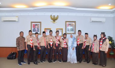 Ketua Kwarcab Gerakan Pramuka Batanghari Lepas Keberangkatan Peserta Jambore Dunia di Korea Selatan