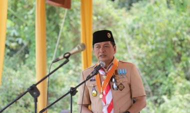 Ketua Kwartir Daerah Gerakan Pramuka Jamb Hadiri Apel Puncak Peringatan Hari Pramuka ke 62 Tingkat Kwartir Cabang Gerakan Pramuka Sarolangun