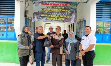 Kwarda Jambi Menyalurkan Paket Bantuan Kepada Warga yang Terdampak Banjir dan Tanah Longsor di Kerinci