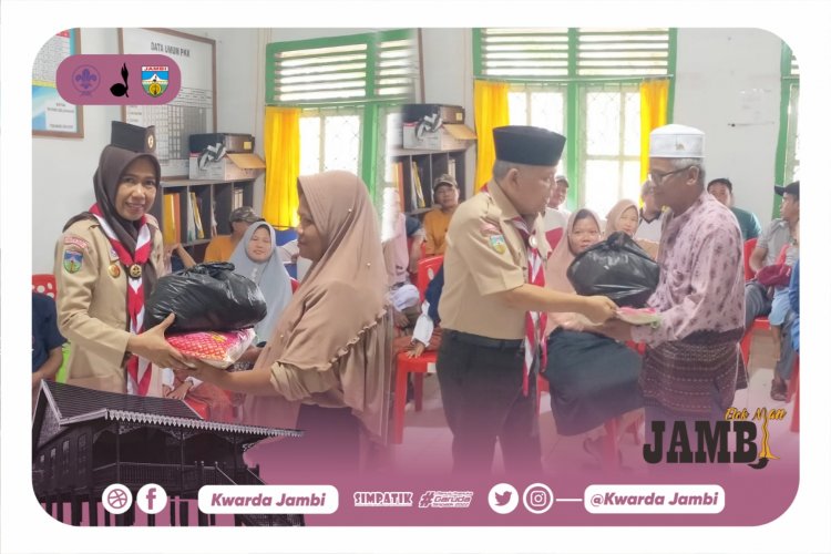 KWARDA JAMBI SERAHKAN BANTUAN KEPADA KORBAN BENCANA BANJIR DI MERANGIN