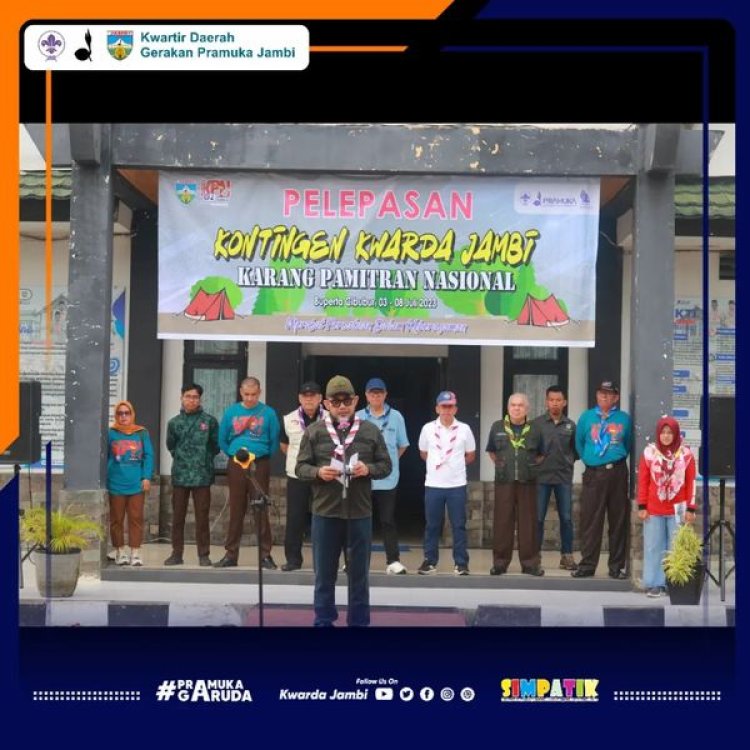 Upgrade Pelatihan Kepramukaan, Kwarda Gerakan Pramuka Jambi Kirim Kontingen Daerah Jambi pada Kegiatan KPN Tahun 2023