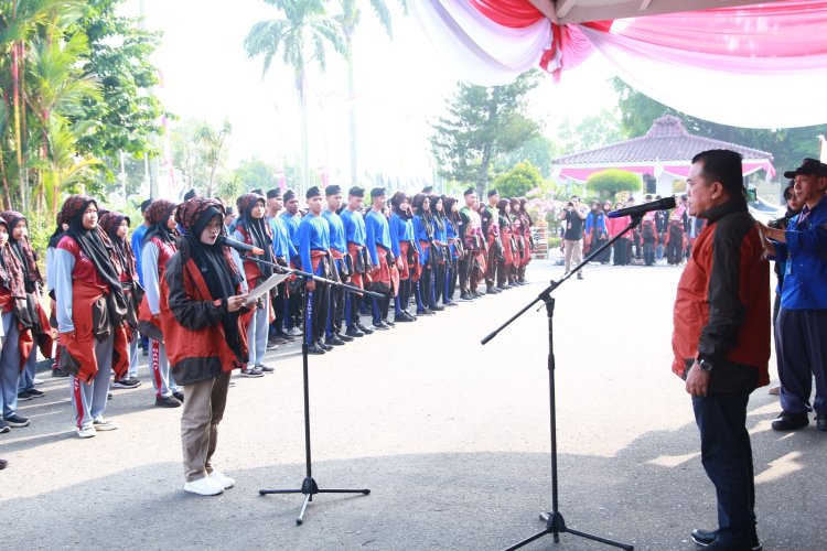 Kamabida Gerakan Pramuka Jambi Lepas Keberangkatan Peserta Raimuna Nasional XII Tahun 2023