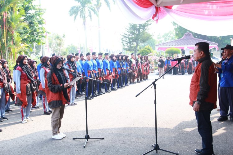 Kamabida Gerakan Pramuka Jambi Lepas Keberangkatan Peserta Raimuna Nasional  XII  Tahun 2023