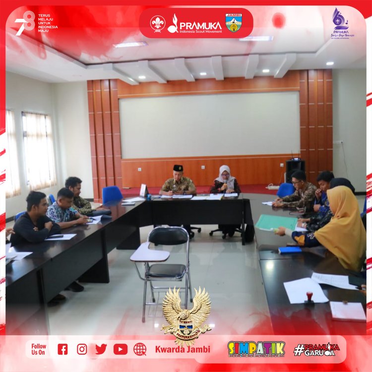 Rapat Persiapan Pelaksanaan Apel Besar Hari Pramuka ke-62 tingkat Kwarda Jambi Tahun 2023