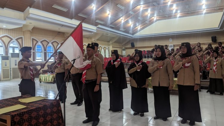 Ka. Kwarda Jambi menghadiri Upacara Pelantikan Mabigus, Pembina, Dewan Ambacana Pangkalan Universitas Jambi Tahun 2023.