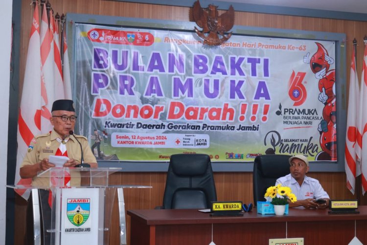 Lagi ! Aksi Nyata Bulan Bakti Pramuka 2024, Kwarda Jambi Laksanakan Donor Darah