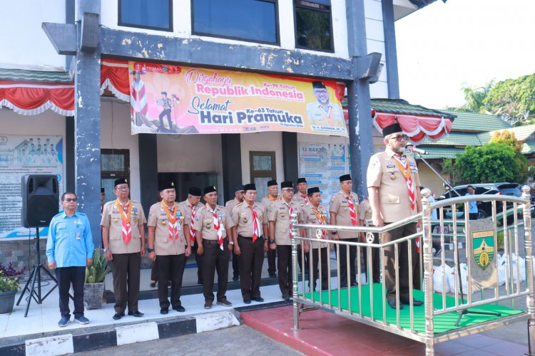 Ka. Kwarda Jambi Pimpin Upacara Peringatan Hari Pramuka ke-63 Tahun 2024 di Kwarda Jambi