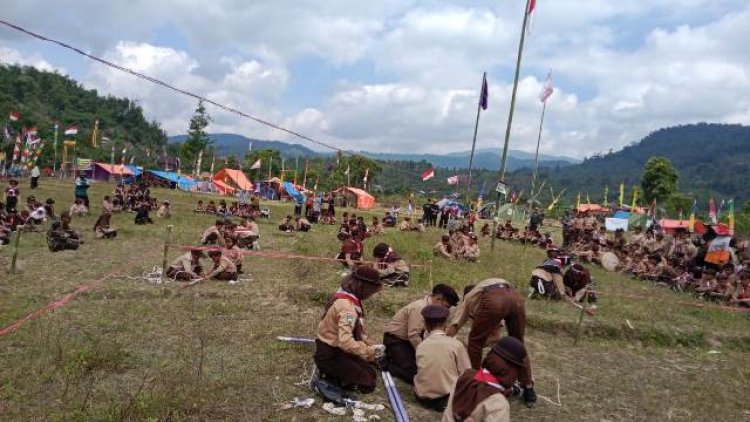 Ngulik, Serunya Hari Pramuka ke-63 Tahun 2024 Di daerah Bukit dan Gunung Berjajar. Muara Madras Jangkat