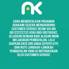 Tips Cara Membatalkan Pinjaman AdaKami.